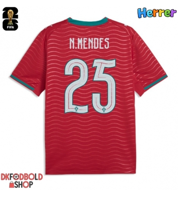 Portugal Nuno Mendes #25 Hjemmebanetrøje VM 2026 Kort ærmer